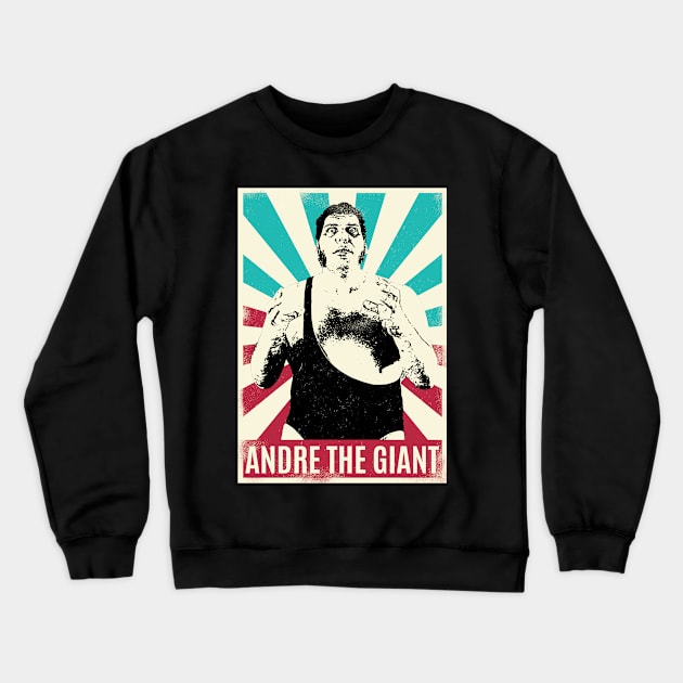 Vintage Retro Andre The Giant Crewneck Sweatshirt by Bengkel Band